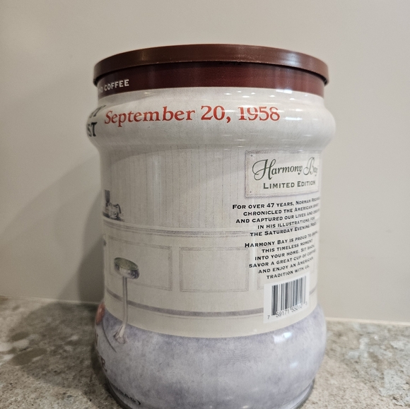 Harmony Bay Ltd Edition Ground Coffee ~ The Saturday Evening Post 28oz Tin Can - Picture 2 of 8